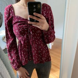 NEW W/ TAG Aeropostale Off the Shoulder Floral Top